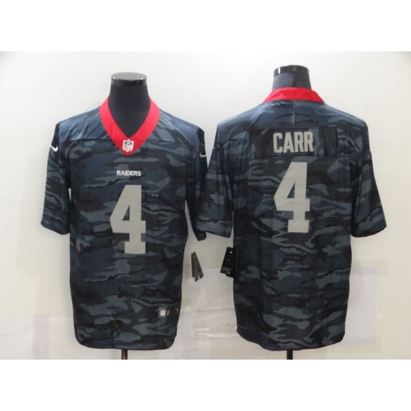 Las Vegas Raiders #4 Derek Carr Camo Limited Stitched Jersey