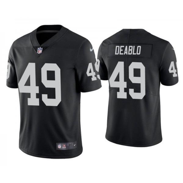Las Vegas Raiders #49 Divine Deablo Draft Black Vapor Untouchable Limited Stitched Jersey