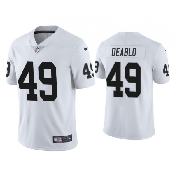 Las Vegas Raiders #49 Divine Deablo White Vapor Untouchable Limited Stitched Jersey