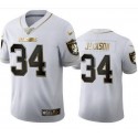 Las Vegas Raiders #34 Bo Jackson White Golden Editon Limited Stitched Jersey