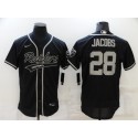 Las Vegas Raiders #28 Josh Jacobs Black Flex Base Stitched Jersey