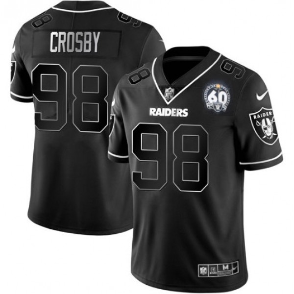 Las Vegas Raiders #98 Maxx Crosby Black Shadow Vapor Limited Stitched Jersey