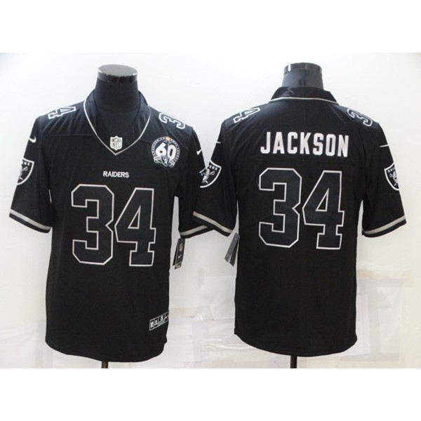 Las Vegas Raiders #34 Bo Jackson Black Shadow Vapor Limited Stitched Jersey