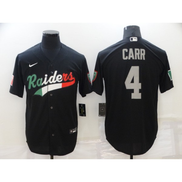 Las Vegas Raiders #4 Derek Carr Black Mexico Stitched Jersey