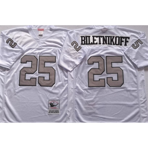 Las Vegas Raiders #25 Fred Biletnikoff White Limited Stitched Jersey