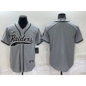 Las Vegas Raiders Blank Gray Cool Base Stitched Baseball Jersey