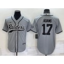 Las Vegas Raiders #17 Davante Adams Grey Cool Base Stitched Baseball Jersey
