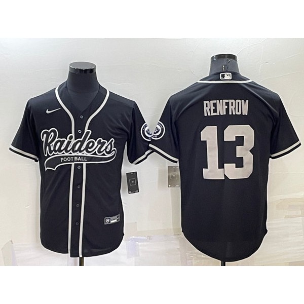 Las Vegas Raiders #13 Hunter Renfrow Black Cool Base Stitched Baseball Jersey