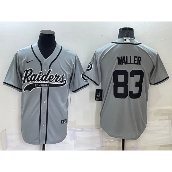 Las Vegas Raiders #83 Darren Waller Gray Cool Base Stitched Baseball Jersey