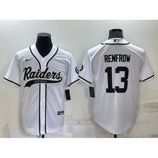 Las Vegas Raiders #13 Hunter Renfrow White Cool Base Stitched Baseball Jersey