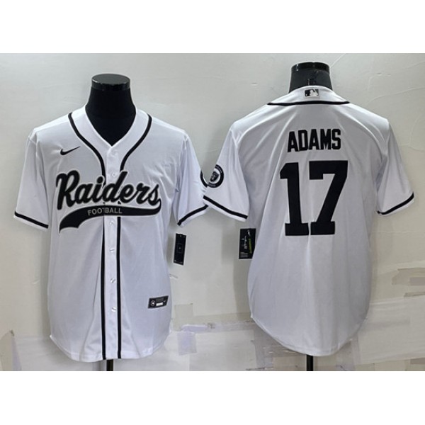 Las Vegas Raiders #17 Davante Adams White Cool Base Stitched Baseball Jersey