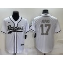 Las Vegas Raiders #17 Davante Adams White Gray Cool Base Stitched Baseball Jersey