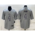 Las Vegas Raiders #4 Derek Carr Gray Atmosphere Fashion Stitched Jersey