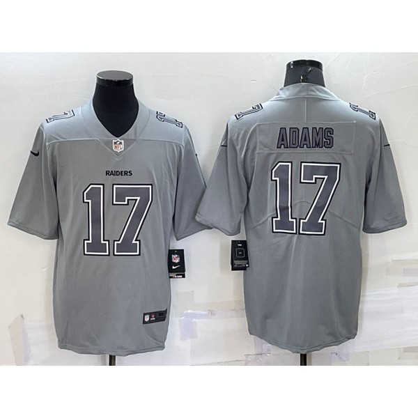 Las Vegas Raiders #17 Davante Adams Gray Atmosphere Fashion Stitched Jersey
