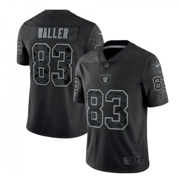 Las Vegas Raiders #83 Darren Waller Black Reflective Limited Stitched Football Jersey