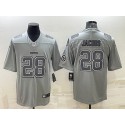 Las Vegas Raiders #28 Josh Jacobs Gray Atmosphere Fashion With Patch Stitched Jersey
