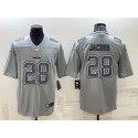 Las Vegas Raiders #28 Josh Jacobs Gray Atmosphere Fashion Stitched Jersey