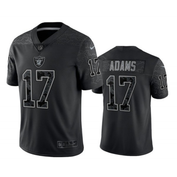 Las Vegas Raiders #17 Davante Adams Black Reflective Limited Stitched Football Jersey