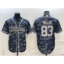 Las Vegas Raiders #83 Darren Waller Gray Camo With Patch Cool Base Stitched Baseball Jersey