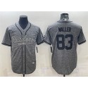 Las Vegas Raiders #83 Darren Waller Gray With Patch Cool Base Stitched Baseball Jersey