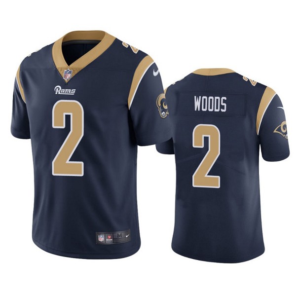 Los Angeles Rams #2 Robert Woods Navy Vapor Untouchable Limited Stitched Jersey