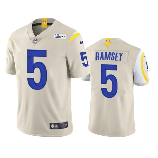 Los Angeles Rams #5 Jalen Ramsey Bone Vapor Untouchable Limited Stitched Jersey