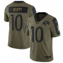 Los Angeles Rams #10 Cooper Kupp 2021 Olive Salute To Service Limited Stitched Jersey