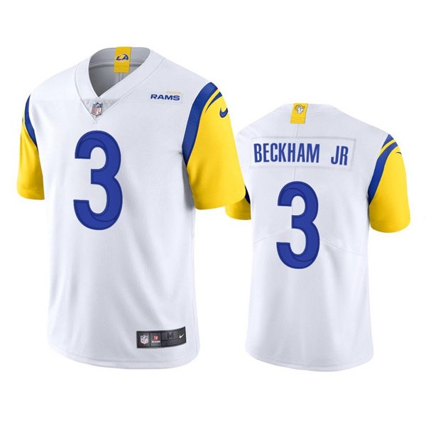 Los Angeles Rams #3 Odell Beckham Jr. 2021 White Vapor Untouchable Limited Stitched Football Jersey