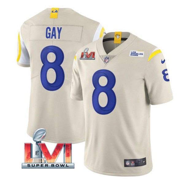 Los Angeles Rams #8 Matt Gay Bone 2022 Super Bowl LVI Vapor Limited Stitched Jersey