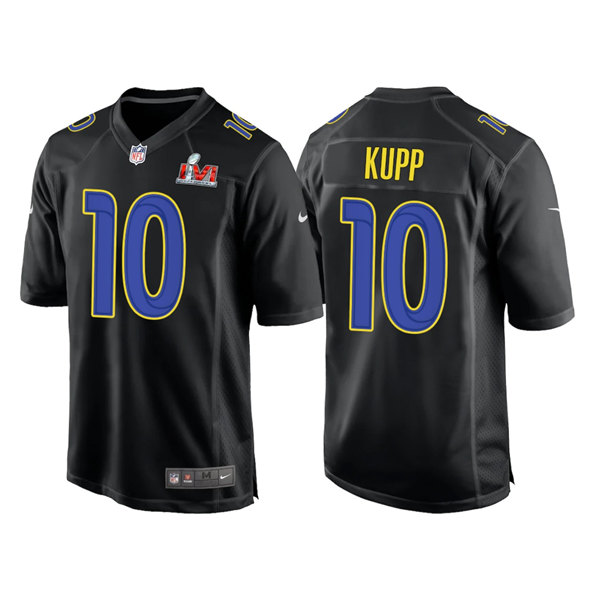 Los Angeles Rams #10 Cooper Kupp Black 2022 Super Bowl LVI Game Stitched Jersey