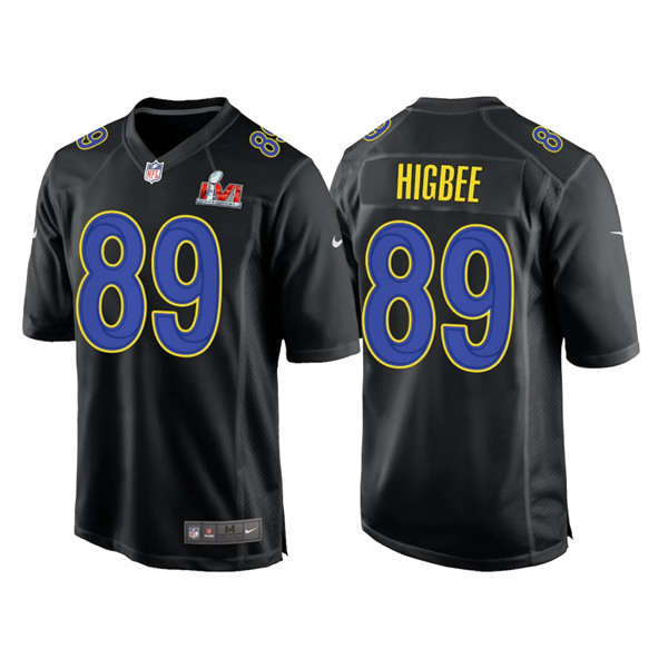 Los Angeles Rams #89 Tyler Higbee Black 2022 Super Bowl LVI Game Stitched Jersey