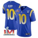 Los Angeles Rams #10 Cooper Kupp 2022 Royal With C Patch Super Bowl LVI Vapor Limited Jersey