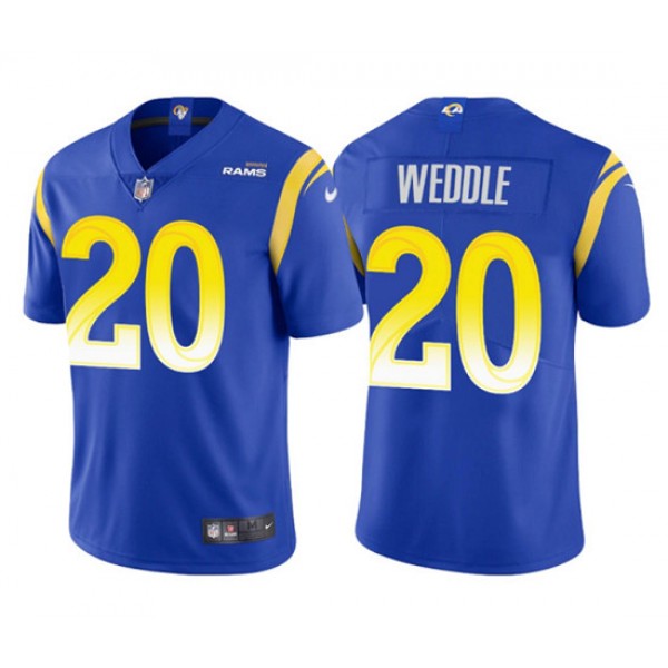 Los Angeles Rams #20 Eric Weddle Royal Vapor Untouchable Limited Stitched Football Jersey
