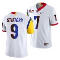 Los Angeles Rams X Georgia Bulldogs #9 Matthew Stafford White Split Stitched Jersey