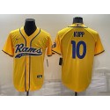 Los Angeles Rams #10 Cooper Kupp Yellow Cool Base Stitched Baseball Jersey