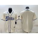 Los Angeles Rams Blank Bone Cool Base Stitched Baseball Jersey