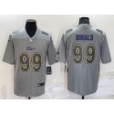 Los Angeles Rams #99 Aaron Donald Gray With Patch Atmosphere Fashion Stitched Jersey