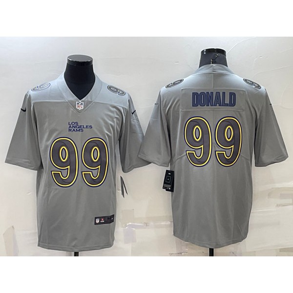 Los Angeles Rams #99 Aaron Donald Gray Atmosphere Fashion Stitched Jersey