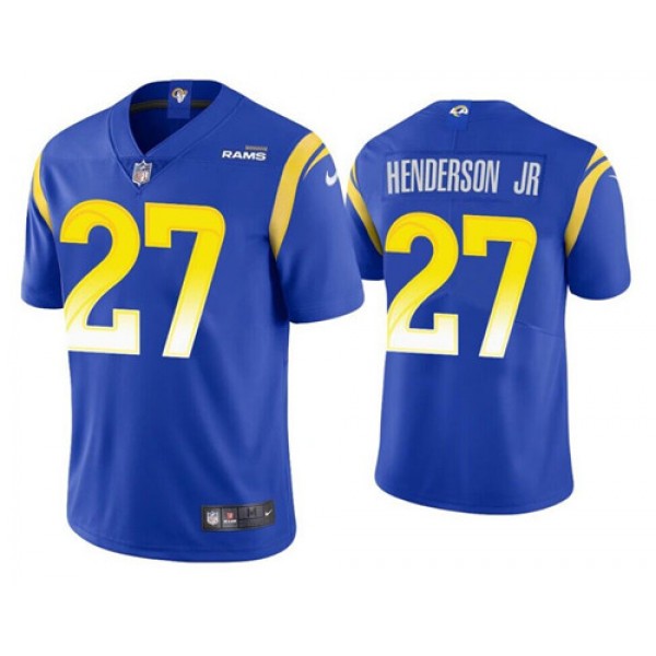 Los Angeles Rams #27 Darrell Henderson Jr. Royal Vapor Untouchable Stitched Football Jersey