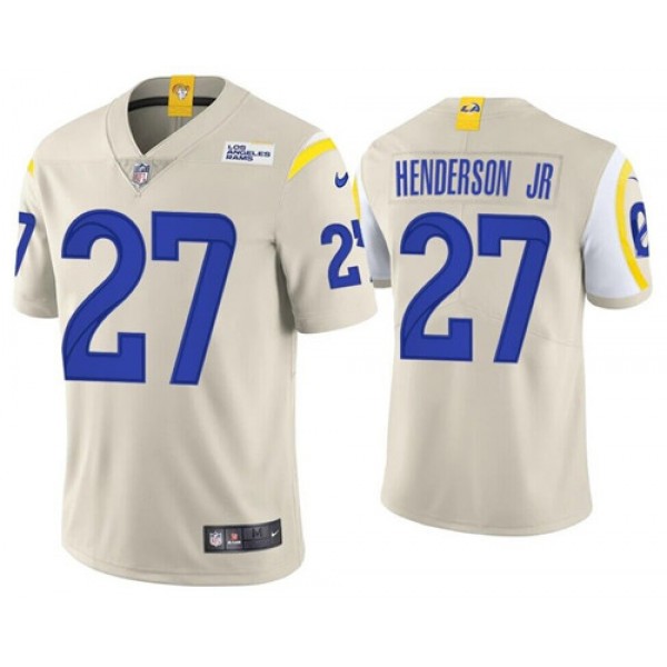 Los Angeles Rams #27 Darrell Henderson Jr. Cream Vapor Untouchable Stitched Football Jersey