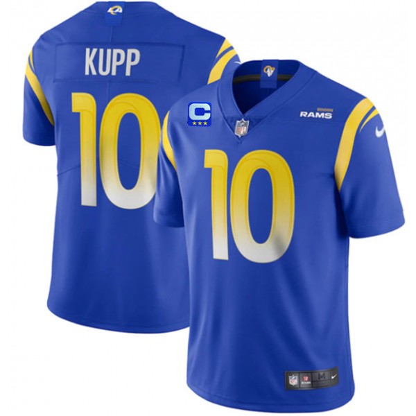 Los Angeles Rams #10 Cooper Kupp 2022 Royal With 3-Star C Patch Vapor Limited Stitched Jersey