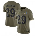 Los Angeles Rams #29 Eric Dickerson 2022 Olive Salute To Service Limited Stitched Jersey