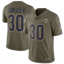 Los Angeles Rams #30 Todd Gurley Olive Salute To Service Limited Stitched Nike Jersey