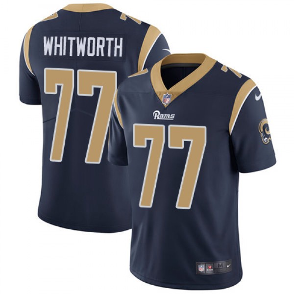 Los Angeles Rams #77 Andrew Whitworth Navy Blue Vapor Untouchable Limited Stitched Jersey