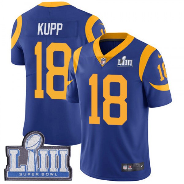 Los Angeles Rams #18 Cooper Kupp Royal Blue Super Bowl LIII Vapor Untouchable Limited Stitched Jersey