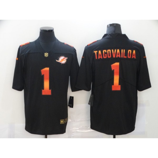 Miami Dolphins #1 Tua Tagovailoa Black Fashion Limited Stitched Jersey