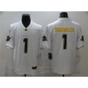 Miami Dolphins #1 Tua Tagovailoa White Golden Stitched Jersey