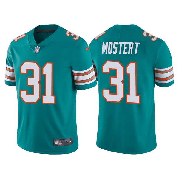 Miami Dolphins #31 Raheem Mostert Aqua Color Rush Limited Stitched Football Jersey