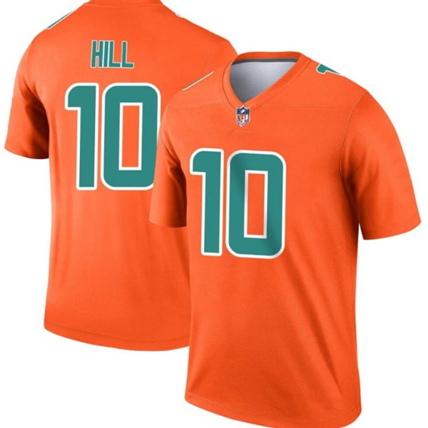 Miami Dolphins #10 Tyreek Hill Orange Inverted Legend Stitched Football Jersey