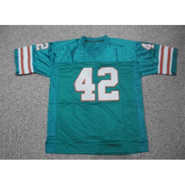 Miami Dolphins #42 Paul Warfield Teal Stitched Football Jersey